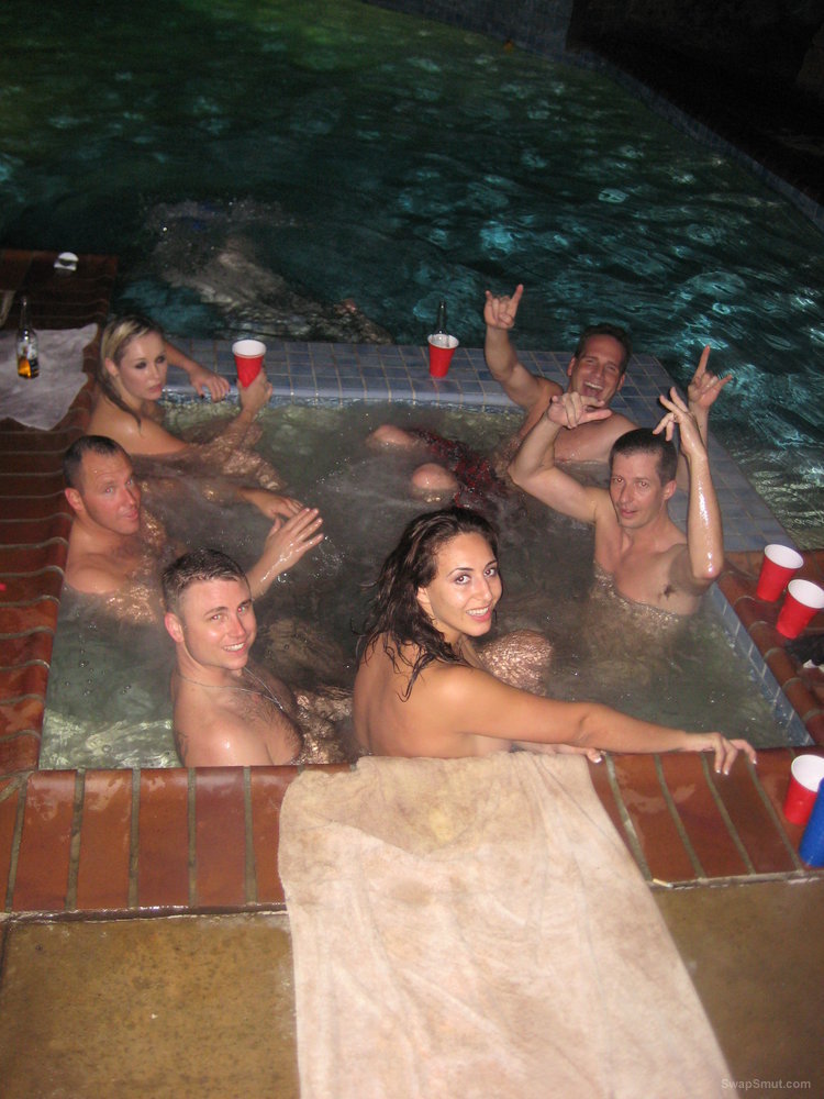 Wild hot tub orgy