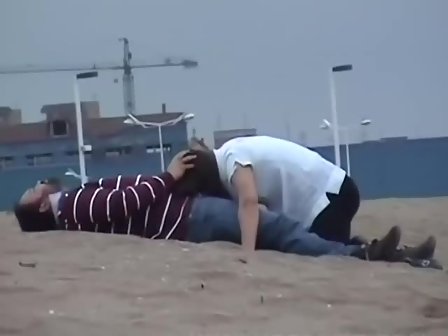 448px x 336px - Nasty wife sucking hubby and swallowing cum at the beach